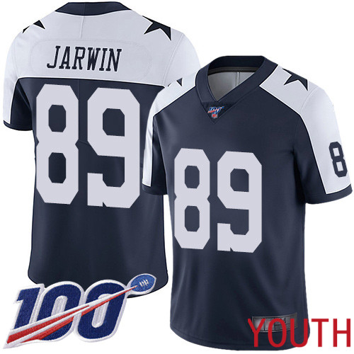 Youth Dallas Cowboys Limited Navy Blue Blake Jarwin Alternate #89 100th Season Vapor Untouchable Throwback NFL Jersey->youth nfl jersey->Youth Jersey